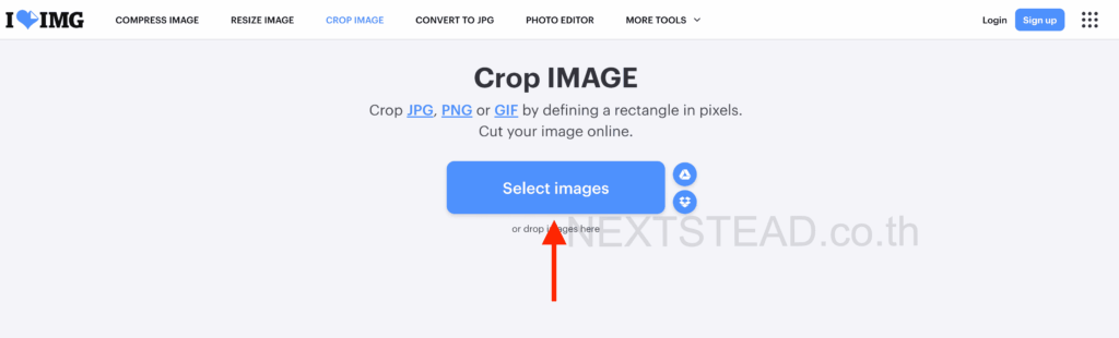 เลือกภาพที่ต้องการ crop