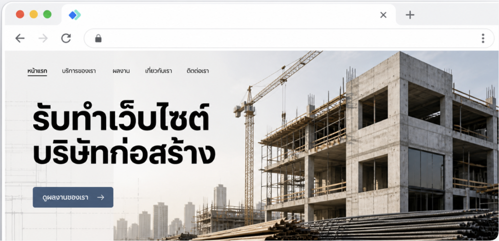 รับทำเว็บไซต์ก่อสร้าง